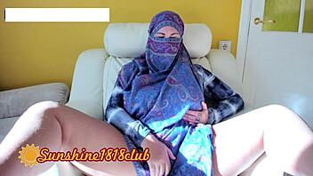 Persian wife in hijab on webcam