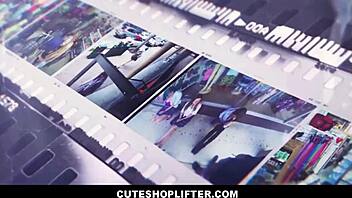 cuteshoplifter - natural big tits teen shoplifter lets officer fuck her at work 😏