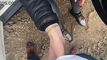 Outdoor naughty fun with MILFs and amateur wives