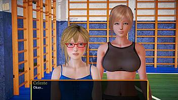 Who's the blonde with small tits in this family game?