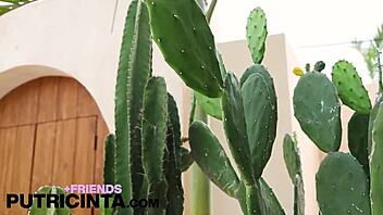 Horny babe Putri Cinta shows her wet pussy close up.