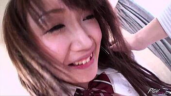 Asian angel sucking dick.