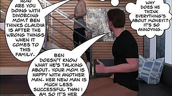 Married woman has her affair with a well-endowed man in a 3D adult comic
