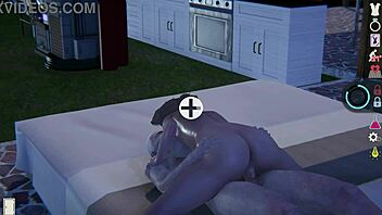Big boobed beauty seduces old man while he is sleeping