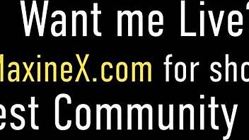 busty beauty maxine x shoves huge toy in shaved pussy