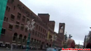 Black Amsterdam Prostitute Handles White Guy with Petite 18+ Body