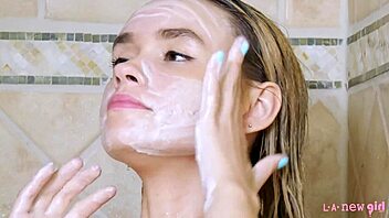 Cute Blonde In Sexy Shower!