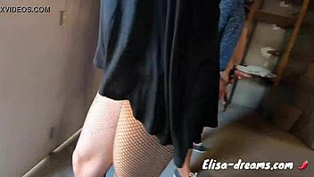 naughty latina blows monster cock in garage