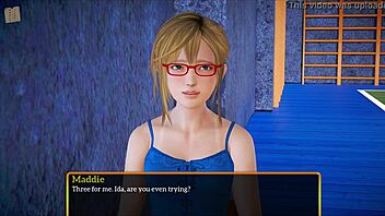 Who's the blonde with small tits in this family game?