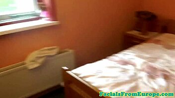 Skanky Euro Slut Gets POV Facial After Sucking Cock