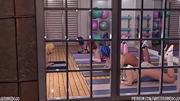 Kingdom hearts gym girls get dominated by masterdan in hentai