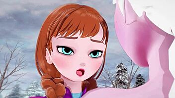 Small boobed cuties get fingered and hot lesbian scene in the anime Elsa