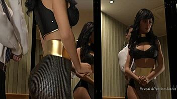 Stepmother's love in 3D porn with a sexy dress