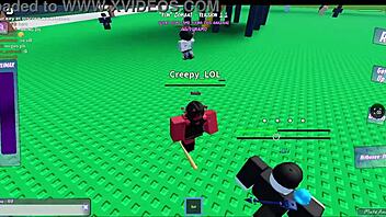 Fun cumbat in roblox condo 1 with cartoon characters