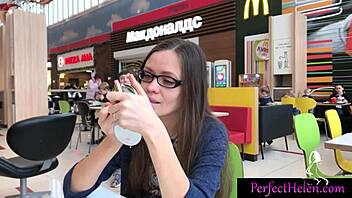 Hot Girl Gives Stranger Public Blowjob and Swallows at Resort