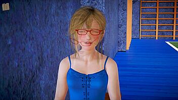 Who's the blonde with small tits in this family game?