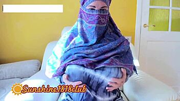 Persian wife in hijab on webcam
