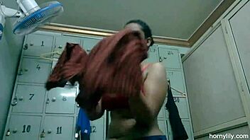 Big Boobs Tamil Indian Maid Lily Fingers Pussy in Bathroom