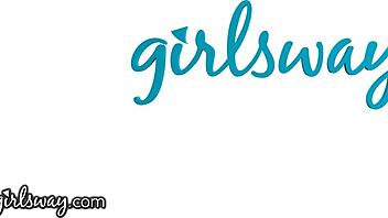 Girlsway! Her boyfriend's porn makes babes horny to try!