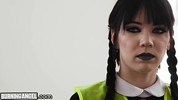 Burningangel goth teen 18+ takes rough sex in community services 😈
