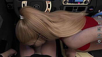 Aby Performs Oral Sex on Alex in Car and Swallows Cum