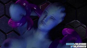 Liara gets creampie from stranger at gloryhole blender with sound