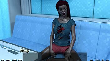 A married black woman with an amazing set of large breasts is upset with me in this space scene
