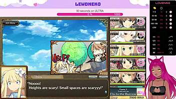 Vtuber lewdneko plays evenicle part 15 in hentai game