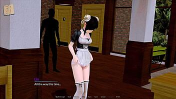 In harem hotel 99, players explore various rooms and interact with characters in this adult game