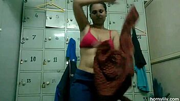 Big Boobs Tamil Indian Maid Lily Fingers Pussy in Bathroom