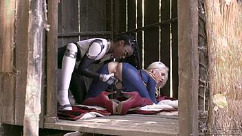 Wicked - captain marvel makes her alter dimension black self squirt hard full scene