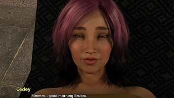 just chilling by the pool with cedey in this hot 3d cartoon scene