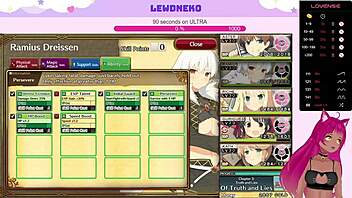 Vtuber lewdneko plays evenicle part 15 in hentai game