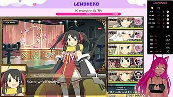 Vtuber lewdneko plays evenicle part 15 in hentai game