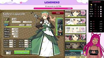 Vtuber lewdneko plays evenicle part 15 in hentai game