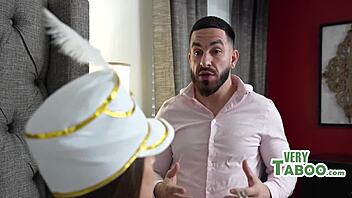 Stepdaughter Josie Tucker Practices Flute In Uniform