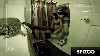 young brunette hints at rough cowgirl ride with big cock in pov