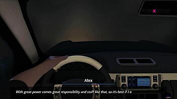 Aby Performs Oral Sex on Alex in Car and Swallows Cum