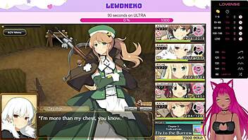 Vtuber lewdneko plays evenicle part 15 in hentai game