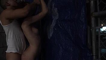 real TEEN tastes CUM after getting STRANDED in rough outdoor bondage