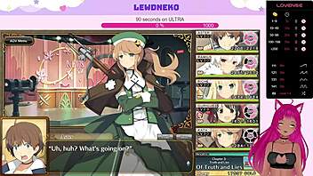 Vtuber lewdneko plays evenicle part 15 in hentai game