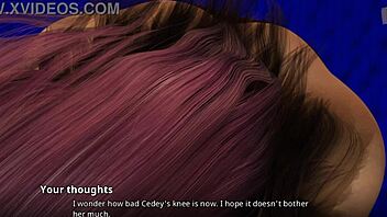 just chilling by the pool with cedey in this hot 3d cartoon scene