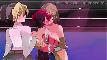 Hentai wrestling game with femdom reverse ryona action