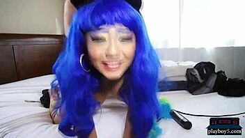 Black and Asian girlfriend amateurs get fucked on camera