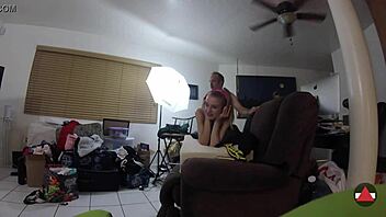 Spandex fetish girl rides hard in tight costume