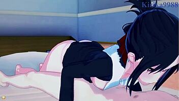 Kaguya and Chika intense sex with Miyuki?