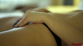 this sexy babe in lingerie passionately masturbates her pussy to orgasm