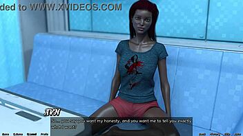 A married black woman with an amazing set of large breasts is upset with me in this space scene
