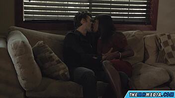 Cute black girl enjoys sweet sex.