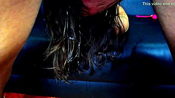 Petite teen 18+ takes hard pussy and ass pounding before swallowing cum.